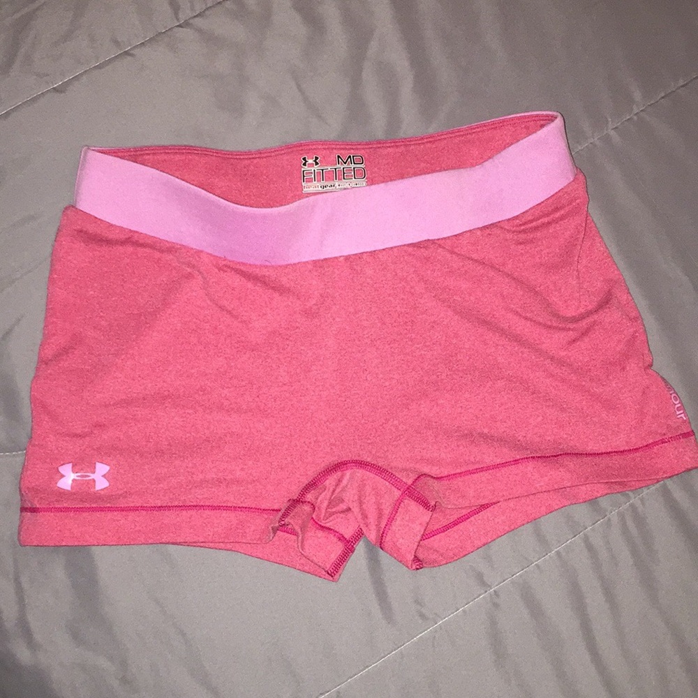 Under Armour pink spandex shorts